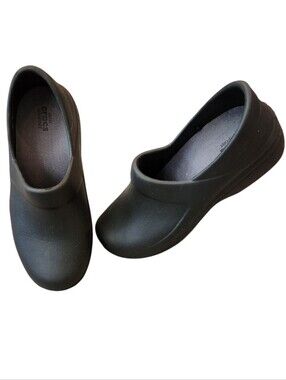 CROCS Neria Pro II Dual Comfort Slip On Clogs Black Size 7 Slip Resistant Work